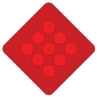 Red Reflector Warning Signs- 18x18 - Reflective Rust-Free Heavy Gauge Aluminum Parking Lot and Property Management Signs