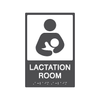 ADA Custom Color Compliant Lactation Room Sign with Tactile Text and Grade 2 Braille - 6x9