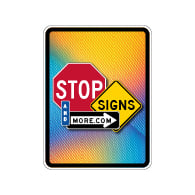 People Crossing Road Warning Sign - 24x18 - (CA) W54-Special