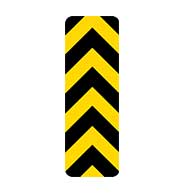 OM-3C-MOD Chevron Stripe Object Marker Signs - 8x24 - Reflective Rust-Free Heavy Gauge (.063) Aluminum Parking Lot and Road Signs