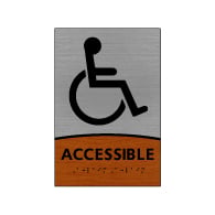 ADA Signature Series Accessible Sign With Tactile Text and Grade 2 Braille - 6x9