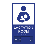 ADA Compliant Lactation Room Sign with Tactile Text and Grade 2 Braille with In-Use Slider - 6x11