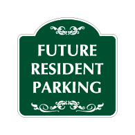 Mission Style Future Resident Parking Sign - 18x18 - Made with 3M Reflective Rust-Free Heavy Gauge Durable Aluminum available for quick shipping from STOPSignsAndMore.com