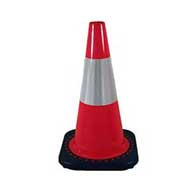 Traffic Safety Cones in Stock: 3 Pack of 18-Inch Bright Orange Traffic Safety Cones With Reflective Collars