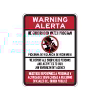Bilingual Neighborhood Watch Sign - 18x24