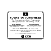 California Notice To Consumers Sign - 24x18