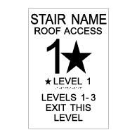 International Fire Code Stair Signs with Tactile Text and Grade 2 Braille - 12x18  | Complies with International Fire Code (IFC 1022.9)