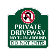 Mission Style Private Driveway Do Not Enter Sign - 18x18 - Made with 3M Reflective Rust-Free Heavy Gauge Durable Aluminum available for quick shipping from STOPSignsAndMore.com