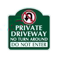Mission Style Private Driveway Do Not Enter Sign - 18x18 - Made with 3M Reflective Rust-Free Heavy Gauge Durable Aluminum available for quick shipping from STOPSignsAndMore.com