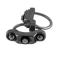 Sign Mounting Hardware for Sale: One Pair of U-Clamp Hardware for Mounting Signs to 2-3/8 inch Round Posts
