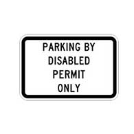 FTP-21-04-BOTTOM Florida State Parking By Disabled Permit Only Sign