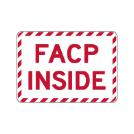 Fire Alarm Control Panel (FACP) Inside Sign - 14x10 - Made with 3M Reflective Rust-Free Heavy Gauge Durable Aluminum available from STOPSignsAndMore.com