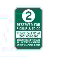 Semi-Custom Reserved Space Number Parking Sign - 12x18 - Made with Engineer Grade Reflective Rust-Free Heavy Gauge Durable Aluminum available at STOPSignsAndMore.com