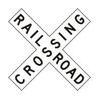 MUTCD R15-1 Railroad Crossing Crossbuck Sign - 48x9 - Made with Reflective Sheeting and Rust-Free Heavy Gauge Durable Aluminum available at STOPSignsAndMore.com