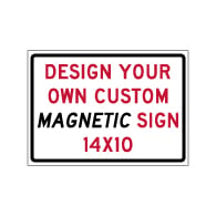Custom Reflective Magnetic Sign - 14x10 Size - Full Color Reflective Magnet Signs for Car Doors and Other Metal Surfaces available from STOPSignsAndMore.com