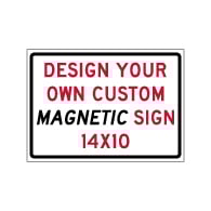 Custom Reflective Magnetic Sign - 14x10 Size - Full Color Reflective Magnet Signs for Car Doors and Other Metal Surfaces available from STOPSignsAndMore.com