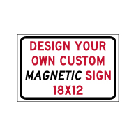 Custom Reflective Magnetic Sign - 18x12 Size - Full Color Reflective Magnet Signs for Car Doors and Other Metal Surfaces available from STOPSignsAndMore.com