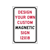 Custom Reflective Magnetic Sign - 12x18 Size - Full Color Reflective Magnet Signs for Car Doors and Other Metal Surfaces available from STOPSignsAndMore.com