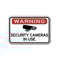 Warning Security Cameras In Use Sign - 18X12 - Reflective rust-free heavy-gauge aluminum Video Security Signs