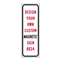 Custom Reflective Magnetic Sign - 8x24 Size - Full Color Reflective Magnet Signs for Car Doors and Other Metal Surfaces available from STOPSignsAndMore.com