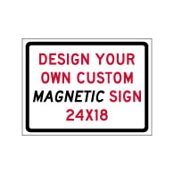 Custom Reflective Magnetic Sign - 24x18 Size - Full Color Reflective Magnet Signs for Car Doors and Other Metal Surfaces available from STOPSignsAndMore.com