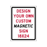 Custom Reflective Magnetic Sign - 18x24 Size - Full Color Reflective Magnet Signs for Car Doors and Other Metal Surfaces available from STOPSignsAndMore.com