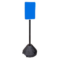 58-INCH Tall Portable Sign Post which includes 18" Diameter Black Base and Hardware available at STOPSignsAndMore.com