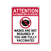 Window Decal - Masks Are Not Required If You Are Vaccinated (Pack of 3) - Digitally printed on rugged vinyl using outdoor-rated inks. Buy Public Health Safety Window Decals from StopSignsandMore.com