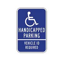 Minnesota State Handicap Parking Sign (No Fine Amounts) - 12x18 - Reflective rust-free heavy-gauge aluminum Handicapped Parking Signs
