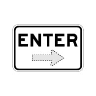 Enter Sign with Choice of Arrow Direction - 18x12 - Made with Engineer Grade Reflective and Rust-Free Heavy Gauge Durable Aluminum available at STOPSignsAndMore.com