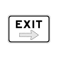 Exit Sign with Choice of Arrow Direction - 18x12 - Made with Engineer Grade Reflective and Rust-Free Heavy Gauge Durable Aluminum available at STOPSignsAndMore.com