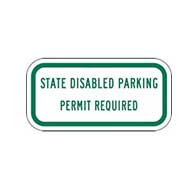 Washington State Disabled Parking Permit Required Sign - 12x6