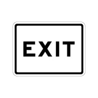 Exit Sign With No Arrows - 24x18 - Made with 3M Engineer Grade Reflective and Rust-Free Heavy Gauge Durable Aluminum available at STOPSignsAndMore.com