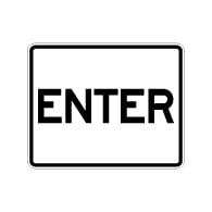Enter Sign With No Arrows - 30x24 - Made with 3M Engineer Grade Reflective and Rust-Free Heavy Gauge Durable Aluminum available at STOPSignsAndMore.com