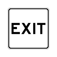 Exit Sign with No Arrows - 18x18 - Made with Engineer Grade Reflective and Rust-Free Heavy Gauge Durable Aluminum available at STOPSignsAndMore.com