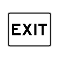 Exit Sign With No Arrows - 30x24 - Made with 3M Engineer Grade Reflective and Rust-Free Heavy Gauge Durable Aluminum available at STOPSignsAndMore.com