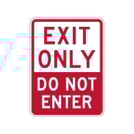Exit Only Do Not Enter Sign - 18x24 - Made with 3M Engineer Grade Reflective and Rust-Free Heavy Gauge Durable Aluminum available at STOPSignsAndMore.com