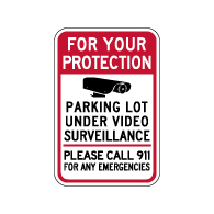 For Your Protection Parking Lot Under Video Surveillance Sign - 12x18 - Security Parking Lot Signs Made with Reflective Rust-Free Heavy Gauge Durable Aluminum from STOPSignsAndMore