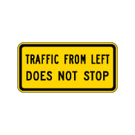 StopSignsAndMore manufactures custom Warning Traffic signs and Cross Traffic Signs to suit your safety needs.  Shop our stock now or put in a custom your design!
