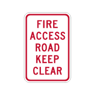 Fire Access Road Keep Clear Sign - 12x18 - Our Fire Safety Signs Are Made with Reflective Rust-Free Heavy Gauge Durable Aluminum available From STOPSignsAndMore.com