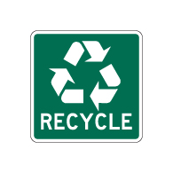 Recycle Symbol Aluminum Sign - 8x8 - Our Signs Are Made with 3M Reflective Vinyl, Rust-Free Heavy Gauge Durable Aluminum Available at STOPSignsAndMore.com