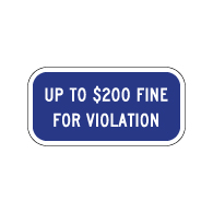 Minnesota Disabled Parking $200 Fine Sign -12x6 - Our Signs Are Made with Reflective Vinyl, Rust-Free Heavy Gauge Durable Aluminum Available at STOPSignsAndMore.com