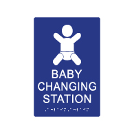 ADA signs: ADA Compliant Baby Changing Station Restroom Wall Signs with Tactile Text and Child Symbol and Grade 2 Braille - 6x9