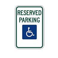 R7-8 Federal Disabled Reserved Parking Signs - 12x18 - Reflective Rust-Free Heavy Gauge Aluminum ADA Parking Signs