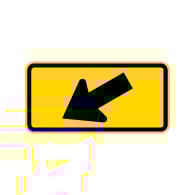 Crosswalk Left Arrow Signs - 24x12- Regulation MUTCD W16-7 DG3 Reflective Cross Walk Arrow Signs on Rust-Free Heavy Gauge Aluminum