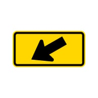 Crosswalk Left Arrow Signs - 24x12- Regulation MUTCD W16-7 DG3 Reflective Cross Walk Arrow Signs on Rust-Free Heavy Gauge Aluminum