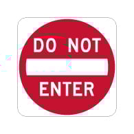 R5-1 Do Not Enter Signs - 24x24 - Official MUTCD DG3 Reflective Rust-Free Heavy Gauge Aluminum Road Signs