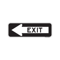 Reflective Exit Inside Left Arrow Signs for Sale- 24x8 size
