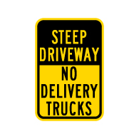 Warning Low Clearance No Trucks Sign - 12x18 - Available from STOPSignsAndMore.com