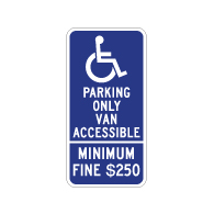 R99C-MOD California Disabled  Van Accessible Combo Sign 12x24